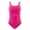 Pink, variant on Girls One-Piece Block Color Bathing Suit Crisscross Back Swimwear Sleeveless Swimsuit for Girls Ages 13-14 Years