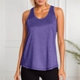 thumbnail image 3 of DuoJiaJ Tops Racerback Yoga Shirts Tank Mesh Workout Clothes Women Women's Blouse Women Workout Tank Tops Purple L, 3 of 5