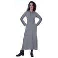 thumbnail image 1 of Moomaya Robe Maxi à Capuche à Manches Longues pour Femmes avec Poches, Décontractée, Longues Robes, 1 of 6