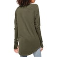 thumbnail image 5 of Womens Long Sleeve Tops Crew Neck T Shirts for Women Tunic Tops with Thumb Holes Fall Outfits for Women 2025 Army Green S, 5 of 5