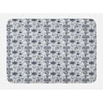 thumbnail image 1 of Vegetable Bath Mat, Vintage Monochrome Drawn Food Pattern with Autumn Harvest Crops Art, Plush Bathroom Decor Mat with Non Slip Backing, 29.5" X 17.5", Dark Blue Grey and White, by Ambesonne, 1 of 2
