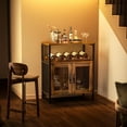 EvaStar Home Wine Bar Industrial Liquor with Wine Rack