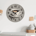 thumbnail image 3 of VOCOO 10" Round Coffee Vintage Wall Clock, Silent Non-Ticking Rustic Farmhouse Clock for Kitchen, Home, Office and Bedroom, 3 of 8