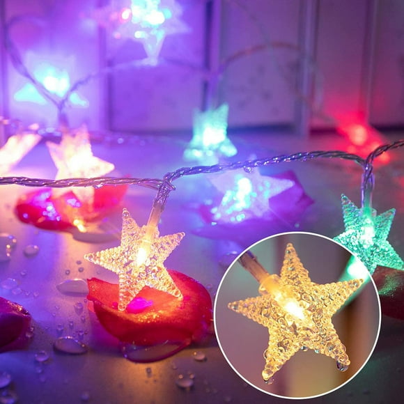 Cocomy 9M/15M Twinkle Stars Fairy String Lights Warm White Multicolor Remote&Timer Waterproof Curtain Lights for Bedroom Indoor Outdoor Decoration Christmas Wedding Decor Party Home Garden