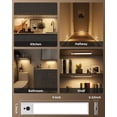 thumbnail image 2 of EZVALO 5-Pack Under Cabinet Lighting, 2400mAh Motion Sensor Light, LED Closet Lights Wireless, 2700K Dimmable, Timer, Magnetic, w, 2 of 8