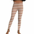 thumbnail image 5 of QATAINLAV Women's Fashion Stripe Printed Leggings Elastic High Waisted Workout Yoga Pants Halloween Tight Bottoms, Gold, XXL, Birthday Gifts, 5 of 10