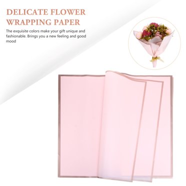 5/10/20pcs Half Transparent Floral Wrapping Paper With Golden Edge...
