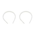 thumbnail image 1 of Minnieouse Exquisita diadema blanca resistente al desgaste Universal estilo Simple elegante Scrunchie titular tiaras para mujeres 18mm, 4 perlas grandes 12 mm, cambio gradual 2piezas Minnieouse CBP232328, 1 of 5