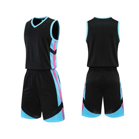 Nilvkv Toddler Athletic Set Boys Summer Outfits Kids Sleeveless Tank Top and Shorts Soccer Training V Neck Set Black XL