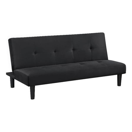Pemberly Row Multipurpose Fabric Upholstered Convertible Sofa Bed Black