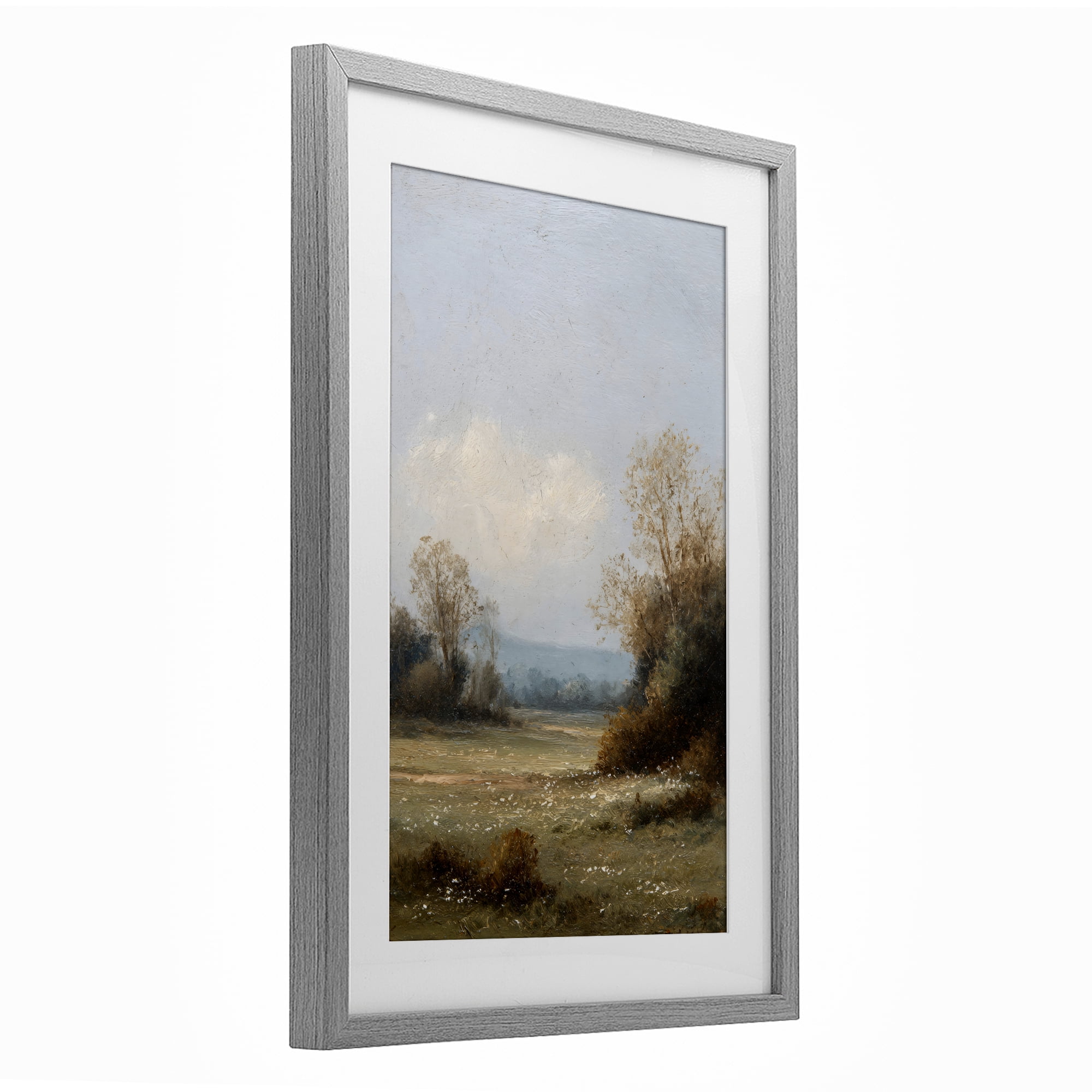 Stupell Industries Silent Little Meadow Gray Framed Print Under Glass, design by Petal Prints Design