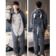 thumbnail image 3 of Pijama de una pieza con dibujos de animales para hombre y mujer, ropa de dormir cálida y cómoda para fiesta de Halloween y Navidad, 3 of 4