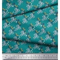thumbnail image 2 of Soimoi Rayon Fabric Leaves & Yellow Flower Watercolor Print Fabric by Yard 42 Inch Wide, 2 of 5