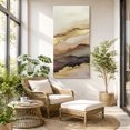 thumbnail image 6 of Canvas Wall Art, Marble Brown Gold Framed Canvas Prints for Living Room Hallway, Abstract Watercolor Geometric Rock Oversized Gallery Wrapped Wall Decor for Home Office, Gifts, 30"x60" Ship Next Day, 6 of 9