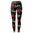 thumbnail image 4 of Outfmvch Valentines Leggings for Women Valentines Heart Print Joggers Sweatpants for Women Plus Size Leggings for Women Yoga Capris with Pockets for Women Flare Leggings for Women Black 1 L, 4 of 4