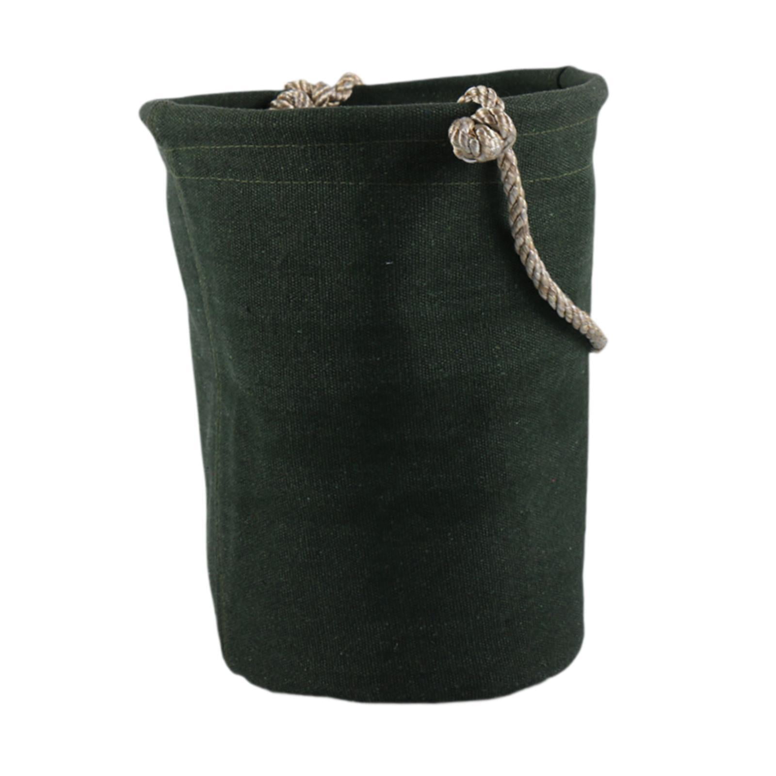 Tool Organizer Bag Canvas Bucket Carrier Foldable Storage for Home Gardeners Electricians and Plumbers