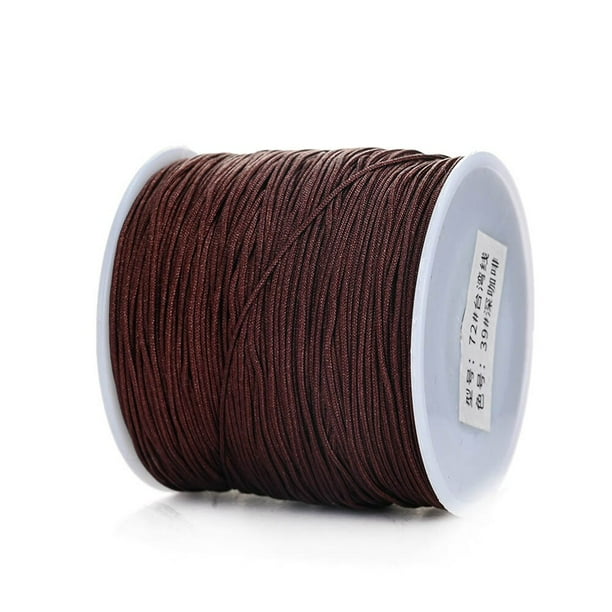 Rollo de cuerda de rosca de nailon de 28 colores para hacer pulseras, collares, accesorios artesanales hechos a mano, 100m/rollo, 0,8mm