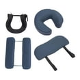 thumbnail image 4 of Mesa de con cuna facial y reposacabezas, juego completo, portátil, con reposabrazos, almohada, cojín estable y cómodo para cuello cabeza. Azul marino, 4 of 9