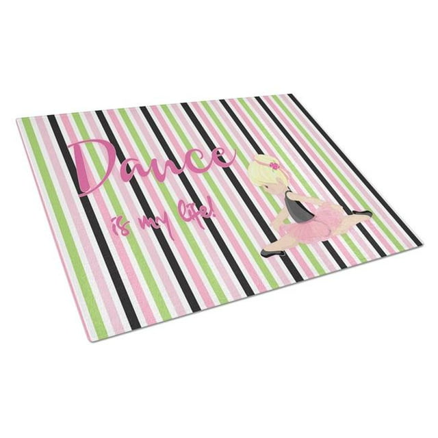Carolines Treasures BB5395LCB Ballet Dance is My Life Blonde Glass Cutting Board - Large