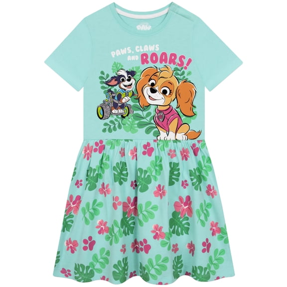 PAW Patrol Skye & Rex Summer Dress Wth Bulit In Shorts 2T-8