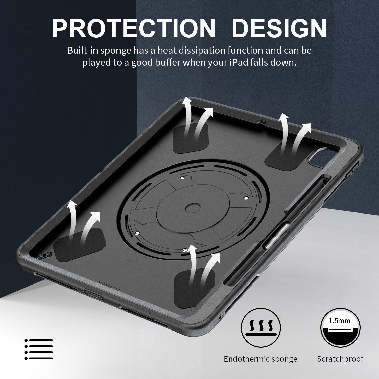 ZOLOHONI Case for Apple iPad Pro 13 inch M4 2024 / M5 2025 Heavy Duty Rugged Shockproof Cover