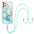 thumbnail image 2 of Alytech Galaxy A52 5G Case, Galaxy A52 4G Case, Soft TPU Rubber Stylish Marble Shockproof Anti-scratch Slim Lightweight Back Cover with Lanyard for Samsung Galaxy A52 5G/ Galaxy A52 4G, Green, 2 of 4