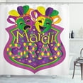 thumbnail image 1 of Ambesonne Mardi Gras Shower Curtain, Carnival Blazon Art, 69"Wx84"L, Purple Green Yellow, 1 of 3