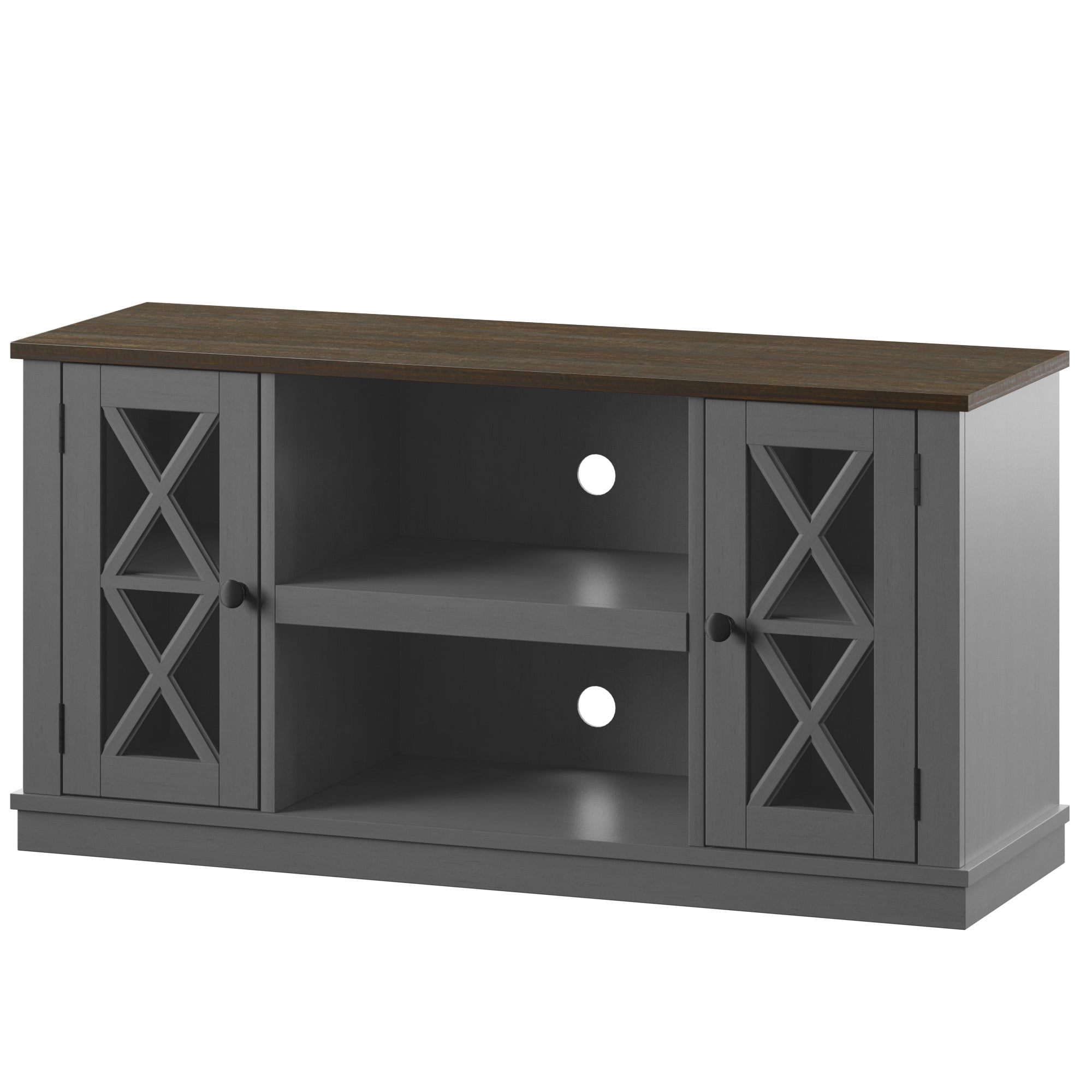 Twin Star Luxe Stanton Ridge TV Stand for TVs up to 55", Antique Gray
