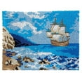 thumbnail image 1 of Rug Making Latch Hooking Kit | Sailboat (85x58cm), 1 of 1