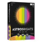 Color Paper - "Happy" Assortment, 24lb, 8 1/2 x 11, 5 Colors, 500 Sheets, Sold as 1 Ream