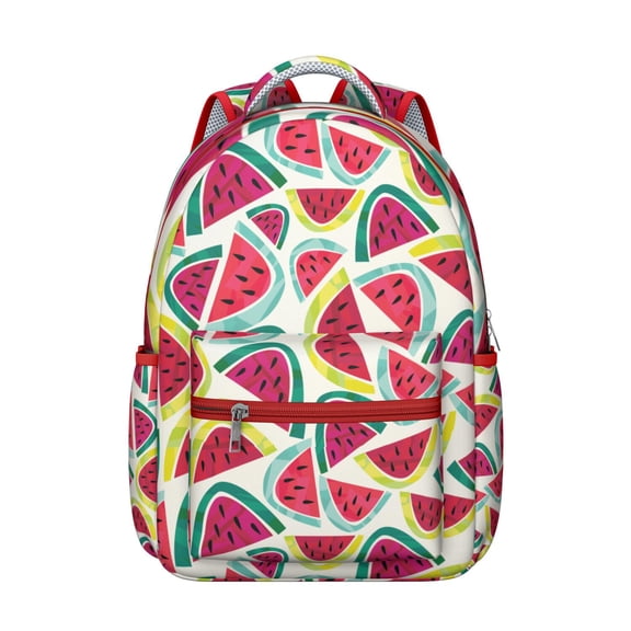 Watermelon Print Backpack – Trendy Gift for Students, Durable School Bag for Teens & Adults, Lightweight College Backpack with Laptop Sleeve, Work & Travel Friendly