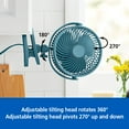 thumbnail image 5 of Mainstays 6-inch New Desktop or Clip-on AC Electric Personal Indoor Fan with 2 Speeds, Cool Water, 5 of 8