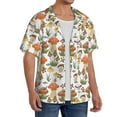 thumbnail image 4 of Sigee Mushrooms Print Men's Shirts Casual Button Down Short Sleeve Summer Beach Shirt Hawaiian Vacation Shirts Tee Shirt-X-Large, 4 of 7