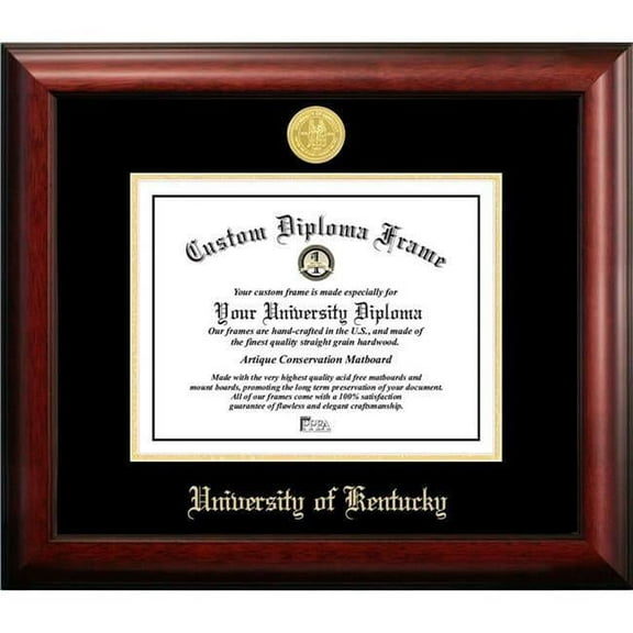 Campus Images KY998GED-1185 11 x 8.5 in. University of Kentucky Gold Embossed Diploma Frame - Satin Mahogany