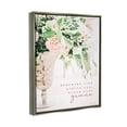 thumbnail image 3 of Stupell Industries Bloom With Grace Floral Phrase Graphic Art Luster Gray Floating Framed Canvas Print Wall Art, Design by Susan Ball, 3 of 6
