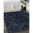 thumbnail image 3 of Ahgly Company Machine Washable Indoor Square Abstract Night Black Area Rugs, 3' Square, 3 of 7