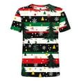 thumbnail image 4 of Tops para hombre, blusas y camisas de manga corta con cuello redondo para hombre, jersey informal con cuello redondo estampado para hombre, pantalones cortos deportivos para fitness, blusa de poliéste, 4 of 5