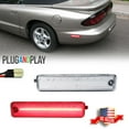 thumbnail image 1 of GTINTHEBOX Clear Rear Bumper Red LED Side Marker Lights For 1993-2002 Pontiac Firebird Trans AM, 1 of 10