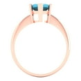 thumbnail image 4 of 2.5 ctw Solitaire Anniversary Ring for Women | Marquise Cut Simulated Turquoise | Hyperallergenic Solid 14K Rose Gold, 4 of 5