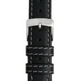 thumbnail image 3 of Morellato Regatta Genuine Water Resistant Leather Watch Strap - Black - 20mm - Chrome-plated Stainless Steel Buckle - SPORT Collection, 3 of 9
