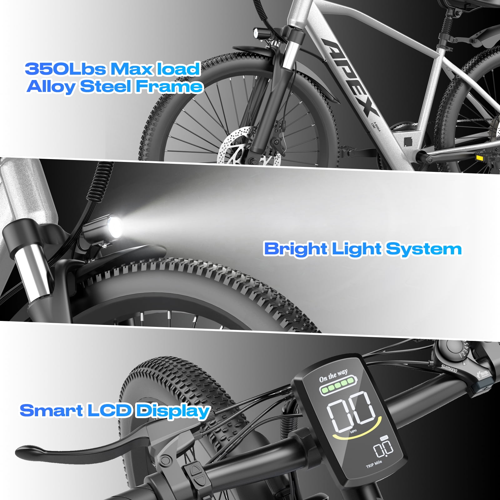 26" Electric Bike for Adults, Ebike with 4 Modes & 7-Speed, UL2849 Certified, 1200W Peak Motor, Max 28Mph & 50Miles, Internal Removable Battery,Shock Absorber, Electric City Commuter Bicycle