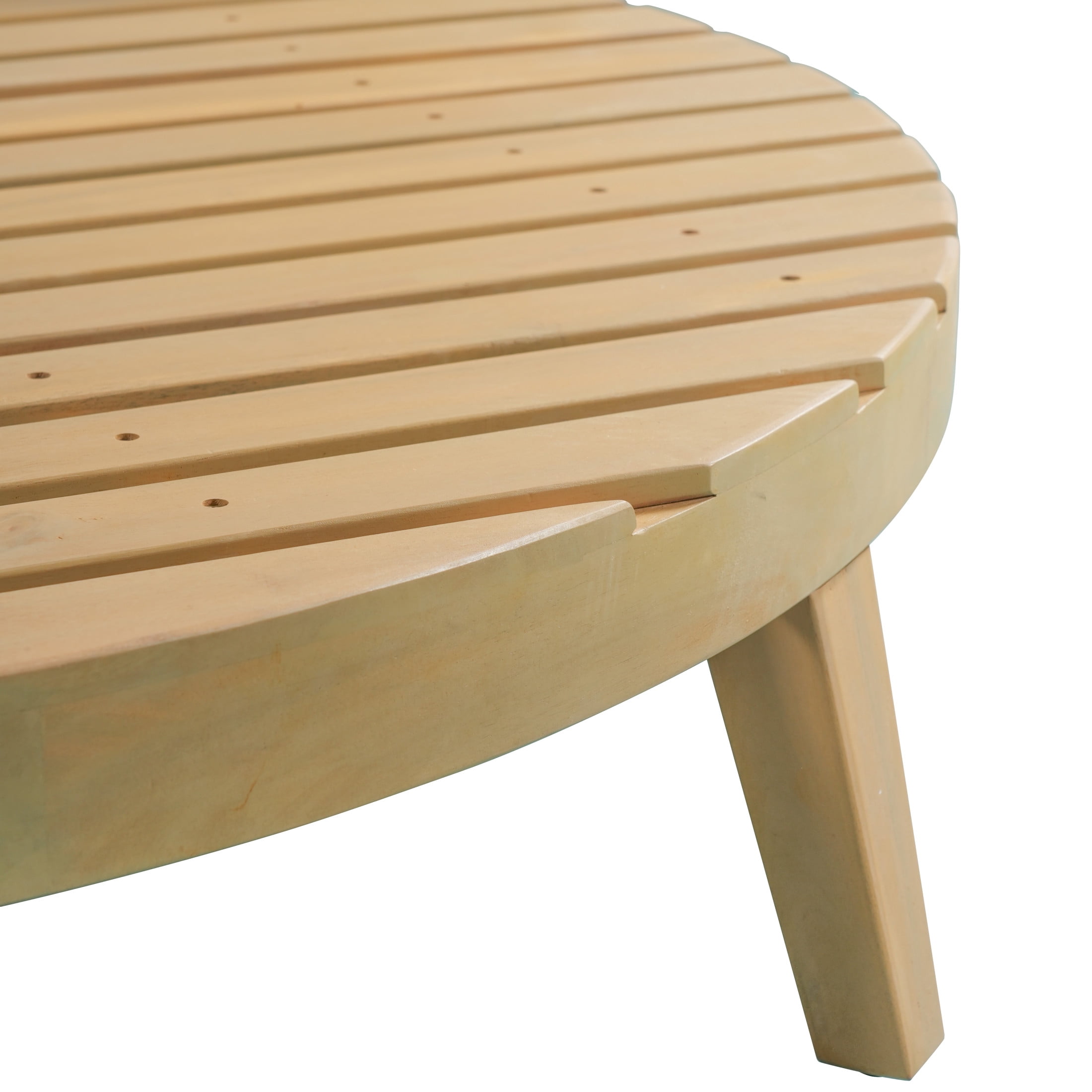 Christopher Knight Home 60" Coastal Outdoor Acacia Wood Round Daybed with Rope Back, Tan Cushion