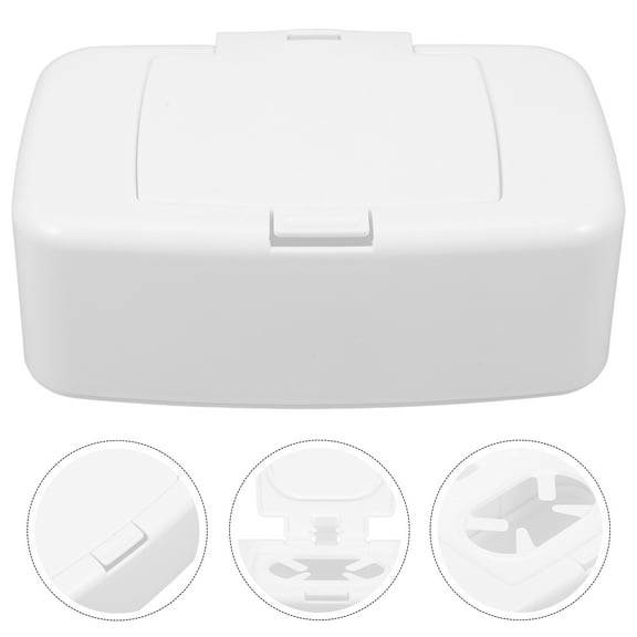 Pawsdot White Plastic Wipes Container Refillable Portable Dispenser for Storage Use