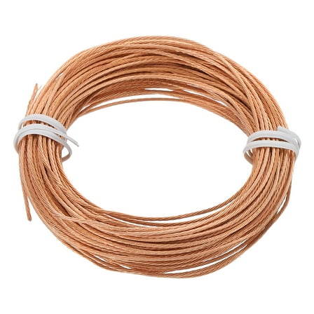 Uxcell Bare Copper Ground Wire, 18 Gauge 50 Feet Solid Braided Copper Cables