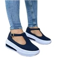 thumbnail image 2 of Sandalias de Cuña Media con Punta Abierta Básica Para Mujer, Sandalias de Punta Abierta Zapatos de Mujer Zapatillas de Deporte Cuñas de Moda Para Mujer Alpargatas Calzado Deportivo de Verano,I-36 Xishao ropa, 2 of 2