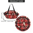 thumbnail image 4 of Lumberjack Woodsman North 2-in-1 Foldable Picnic Blanket Tote Bag Shoulder Handbag, Large Circular Outdoor Mat for Beach Camping Park, 4 of 5