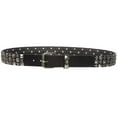 thumbnail image 3 of 1 1/2" Snap on Punk Rock Star Studs & Cross Leather Belt, 3 of 3