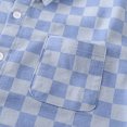 thumbnail image 5 of zbxnLI Toddler Boys Plaid Button down Shirts Long Sleeve Cotton Shirt Little Boys Spring Fall Tops, 5 of 7