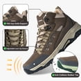 thumbnail image 2 of Gexuosn Hiking Boots Men Breathable Lightweight Non-Slip | Mid Top Ankle Boots,Brown, 2 of 6
