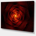 thumbnail image 2 of Fleur Rouge Fractale de la Passion - Uvre d'Art Florale sur Toile, 2 of 4